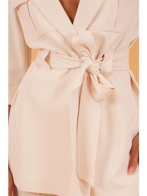 Giacca sariana in crepe GM by Gai Mattiolo | GM3785BURRO